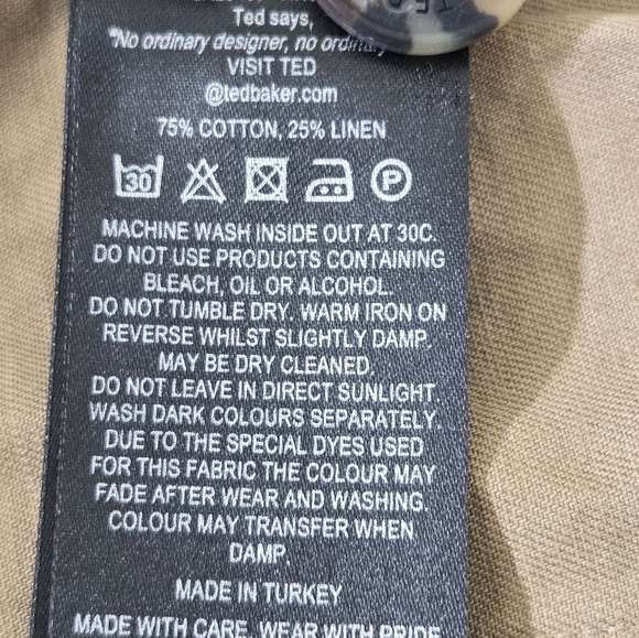 TED BAKER Bikee Multi Pockets Shacket Utility Cargo Military Safari Beige Size 5 - Picture 14 of 16